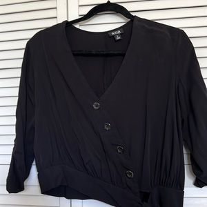 Black cropped blouse